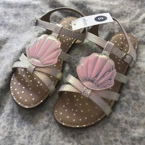 Size 3 Mermaid shell sandals